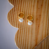 Kate Freshwater Pearl Earrings Gold